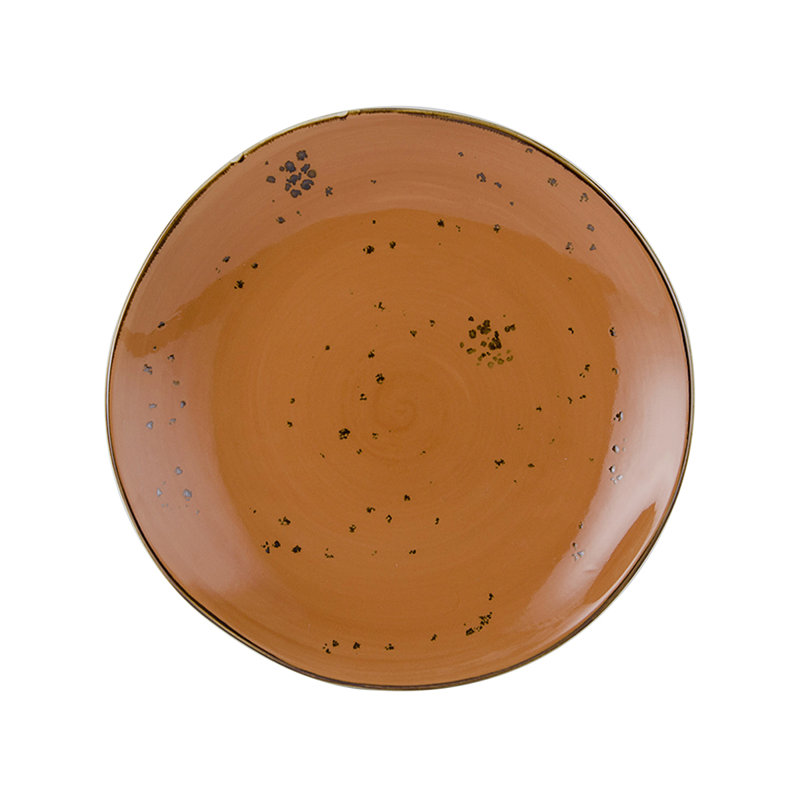 Assiette artisanale 11 5/8 po, 12, Orange