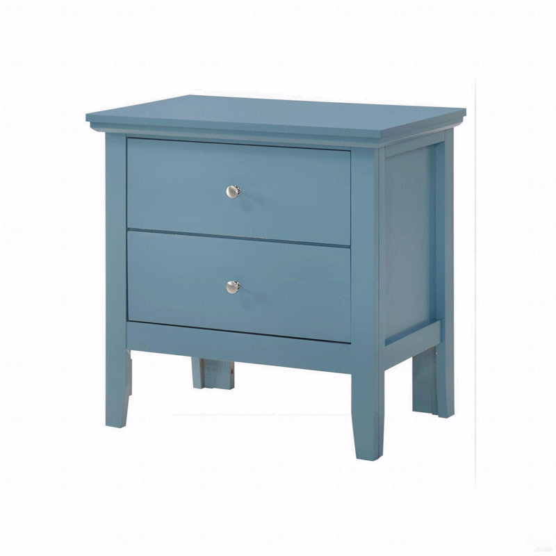 Table de chevet avec tiroirs Teal Elegance, Sarcelle