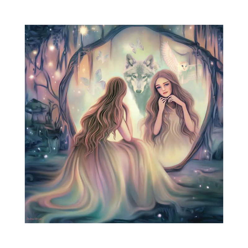 Spirits Of The Magic Forest by Andrea Hrnjak - No Frame Gallery-Wrapped Canvas Giclée on Canvas, 45.72 cm H x 45.72 cm W