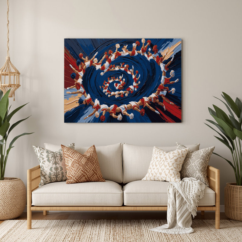 Art mural en métal bleu Sports, H 240 po x l 240 po x P 0,05 po