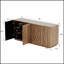 Buffet moderne avec textures 3D avec rangement, luxueux buffet anti-déversement pour la cuisine et le salon, largeur de 59 pouces