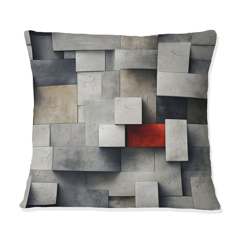  Polyester Throw Pillow, 18"H x 18"W