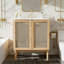 Meuble-lavabo avec lavabo, 2 portes et poignées en métal-786773937