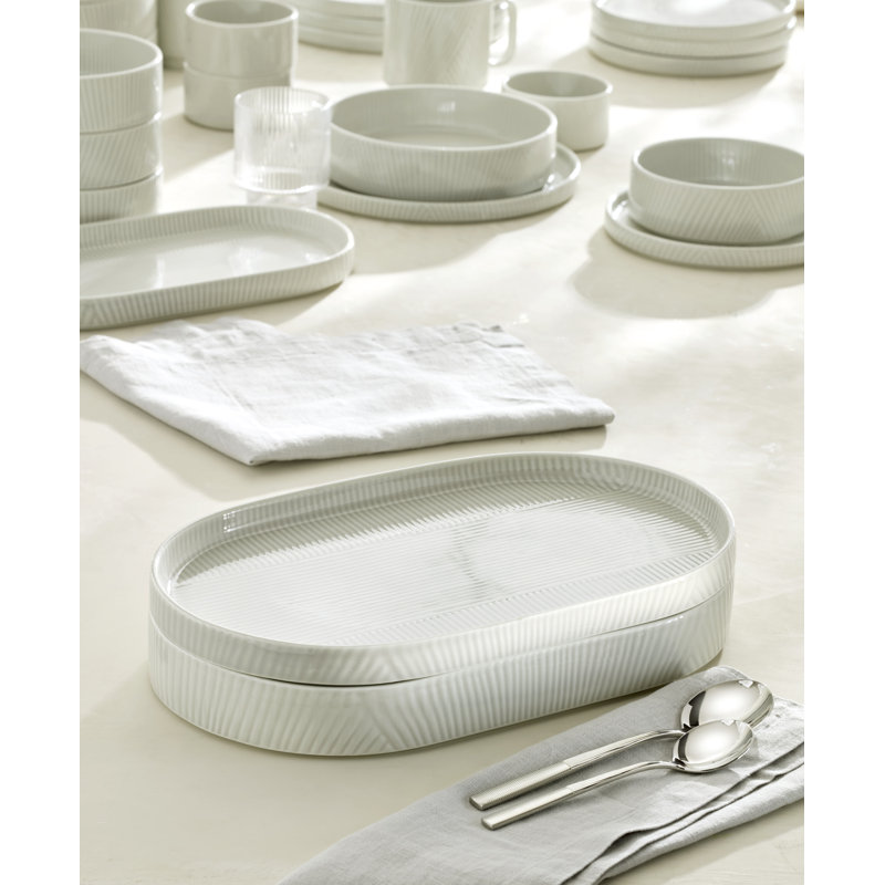 Modulus 2-Piece Serving Set, White