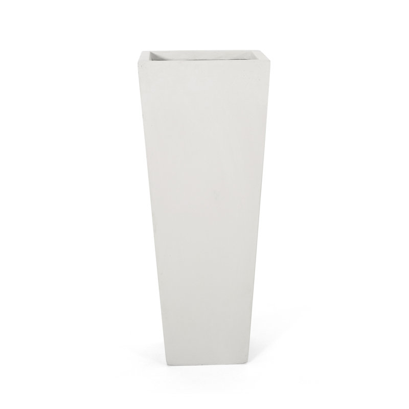 Pot Planter, Matte White, 32.5" H x 13" W x 13" D
