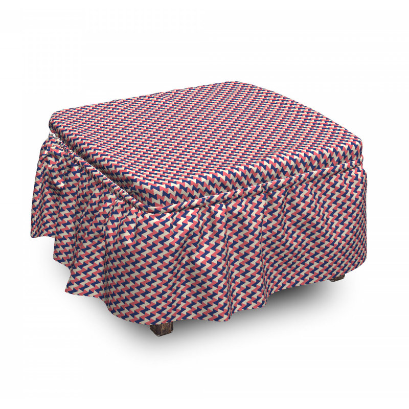 Housse pour repose-pieds mosaic grid