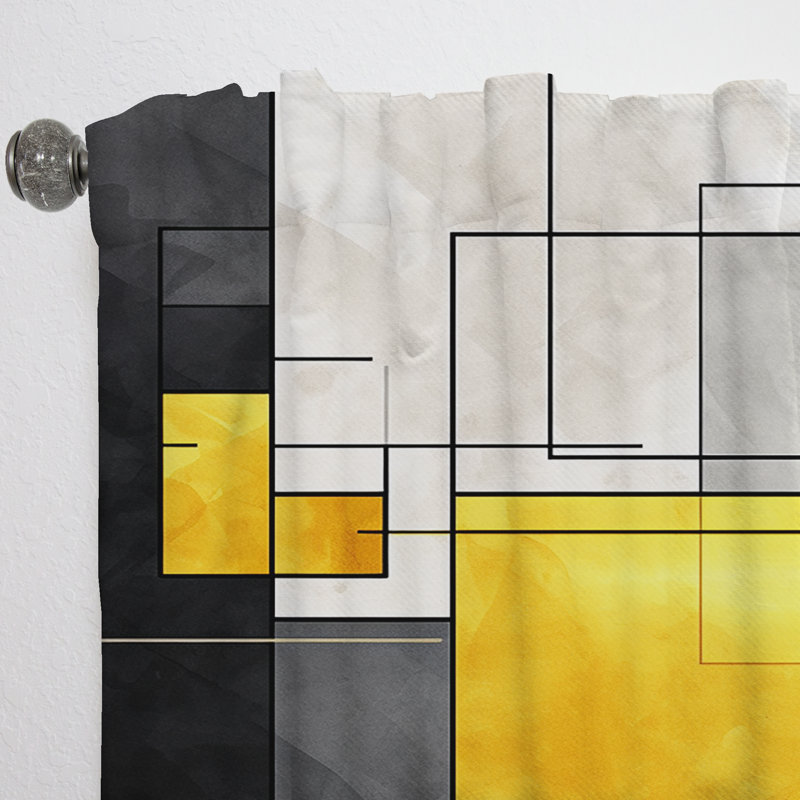 Lippert - Rideau obscurcissant géométrique abstrait - 1 panneau, L 52 po x L 108 po