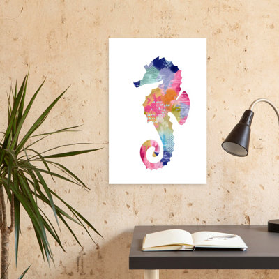Hippocampe II, art mural contemporain abstrait