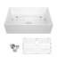 Évier de cuisine à cuve simple en céramique blanche à tablier frontal 33 po x l 18 po