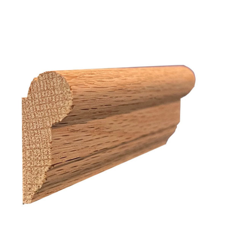 Rail suspendu EWPC11 avec moulure de 1 5/8 po de hauteur x 11/16 po. Sans finition, L 0,68 po x H 1,62 po x P 42 po, Red Oak