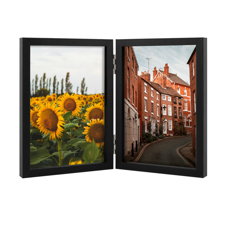 4" x 6" Double Folding Black Picture Frame