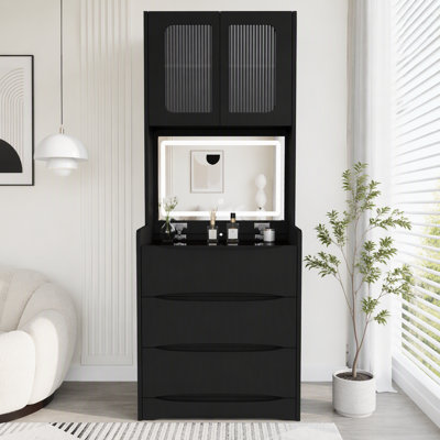 Vanity with Mirror and Seat