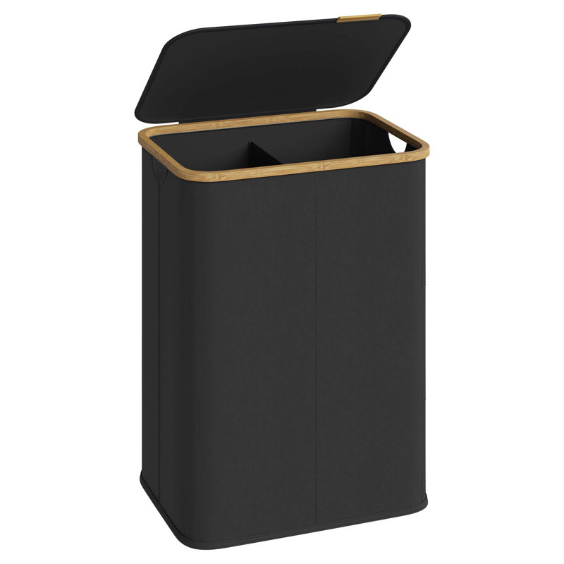 Laundry Hamper with Handles, Black