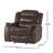 Oversized Glider Recliner With Dark Brown Plush Fabric For Ultimate Comfort And Elegant Home Decor