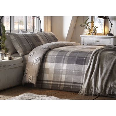 Plaid Duvet Cover Set with Pillowcases