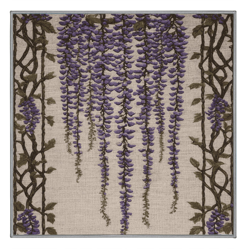 Machine Washable Botanical Gray Area Rug, Rectangle 2' x 3'
