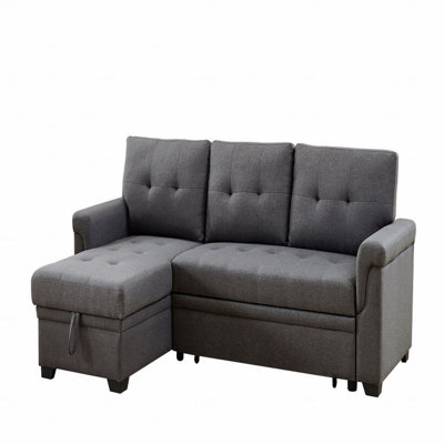 Wrought Studio™ Sleeper, Reversible Basic Sectional Sofa Sofa Sofa With Storage Chaise