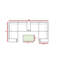 Ensemble modulaire d'extérieur 4 places avec coussins et table entièrement assemblé