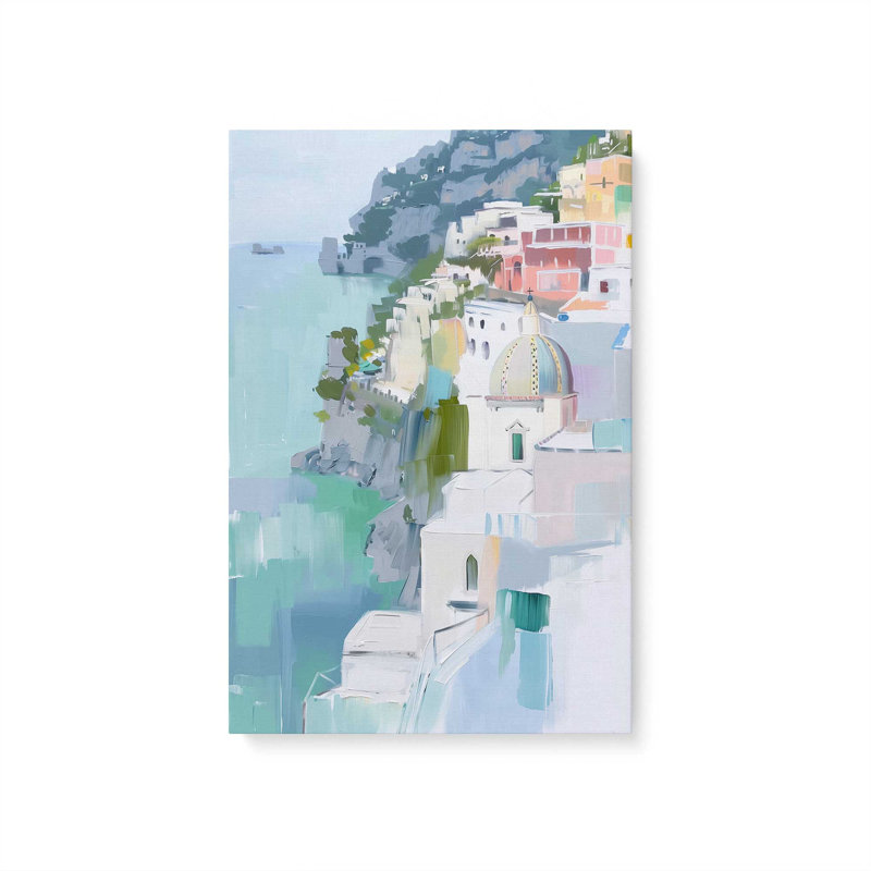 Coastal Village Glow II, Stretched Canvas, Wrapped Canvas, 18" H x 12" W