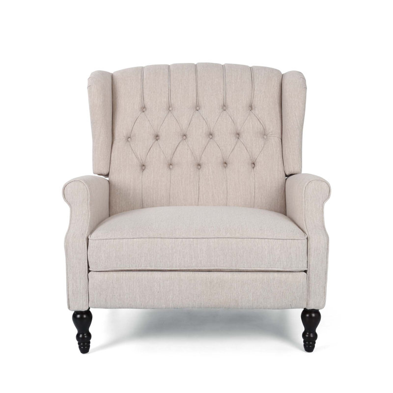 Fauteuil bergère inclinable manuel de 37,5 po Mattice, Beige