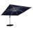 9' x 12' Double Top Deluxe Rectangular Lighted Cantilever Umbrella,Navy-47955063