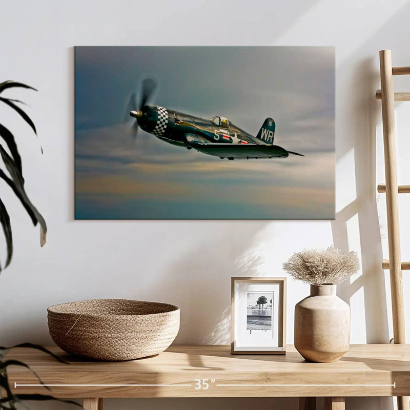 Mehar Old WW2 Airplane, 16" H x 24" W