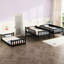 Triple lit superposé noir - fabriqué en bois d'hévéa robuste avec lit détachable optionnel, avec fonction et garde-corps pour-286059591