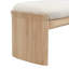 Chaise longue 51,5 po en bois d'hévéa avec coussin