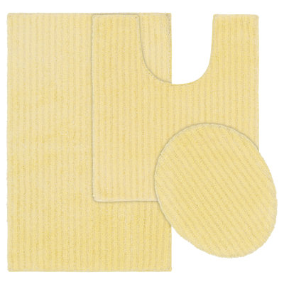 Ensemble de tapis de bain en nylon 3 pièces avec envers antidérapant Viridian