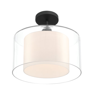 Seville 12.75" 1-Light Convertible Pendant/Semi-Flush Mount