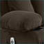 Fauteuil inclinable avec rotation / rotation à 360 °, massage chauffant, port USB, porte-gobelets | Velours noyer brun-1635404558