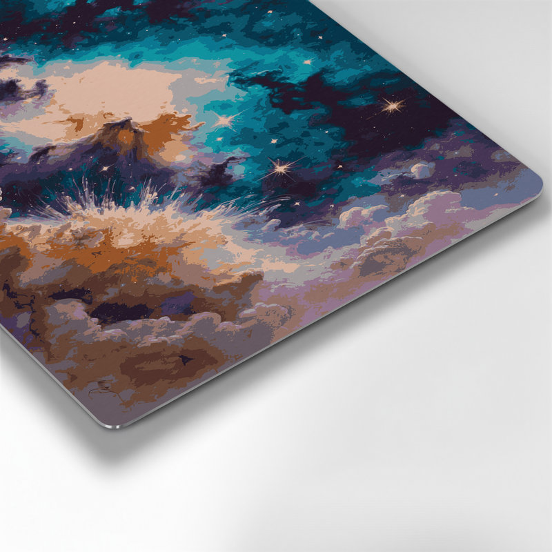 Art mural en métal mauve, Space James Webb, H 240 po x l 360 po x P 0,05 po