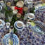 Organic Linen Tablecloth in Blue Harem-753526732