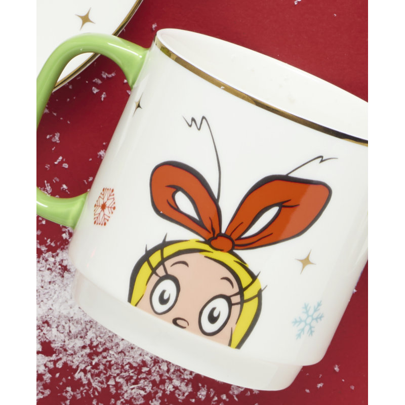Merry Grinchmas Stackable Mugs, Set of 4