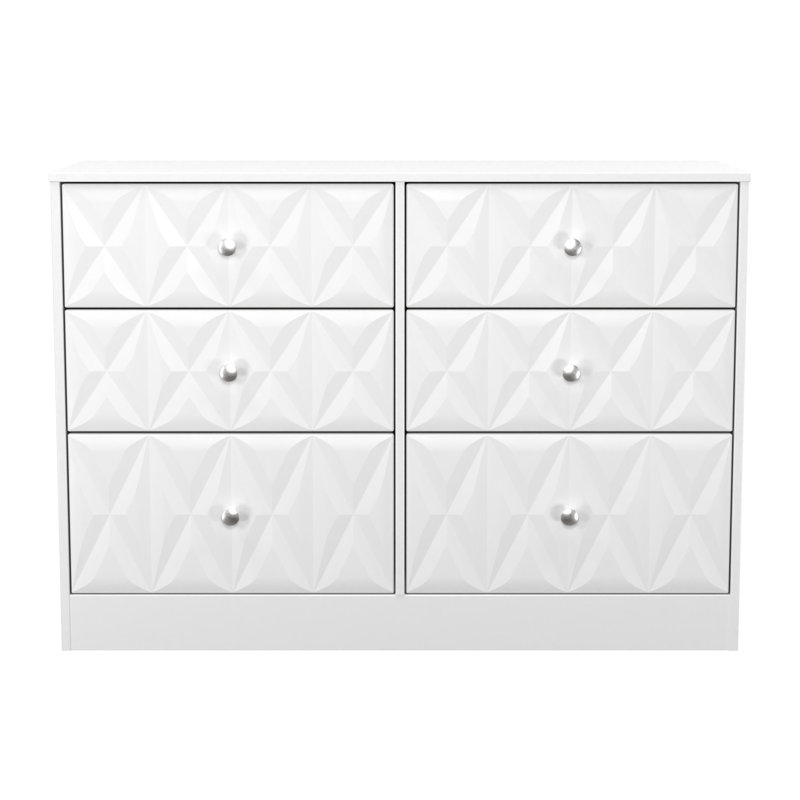 115 cm W Chest of 6 Drawers, White