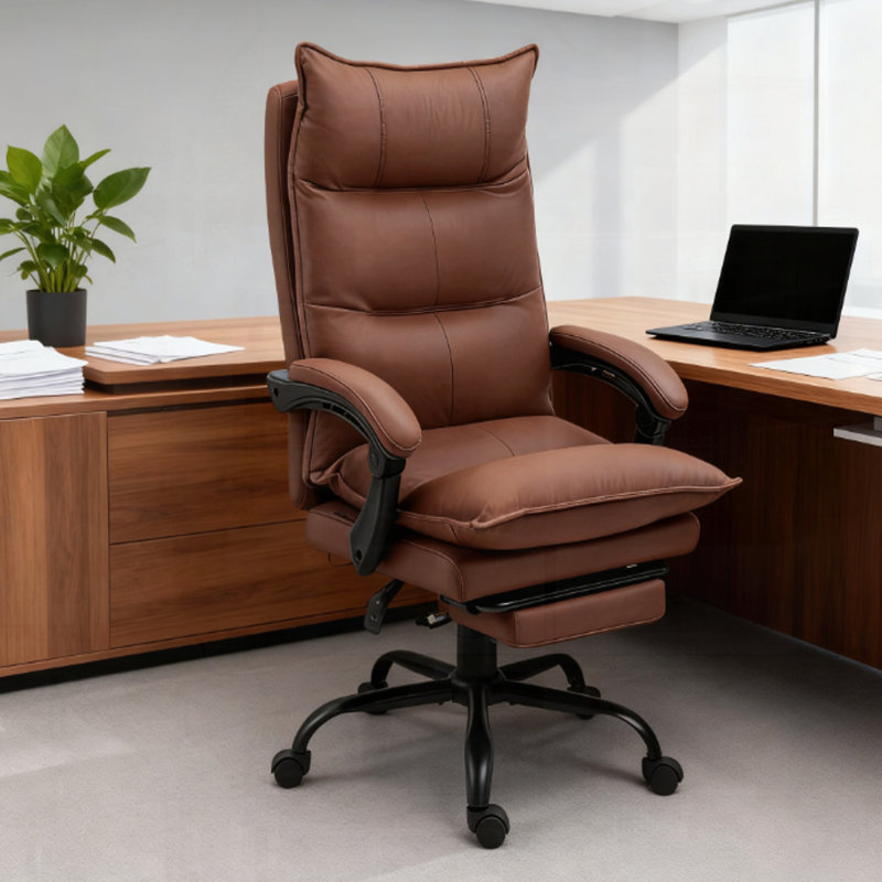 Fauteuil inclinable luxueux en cuir