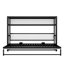 Lit escamotable simple avec tablettes, lit mural en métal au design pliable et peu encombrant, blanc-903482058