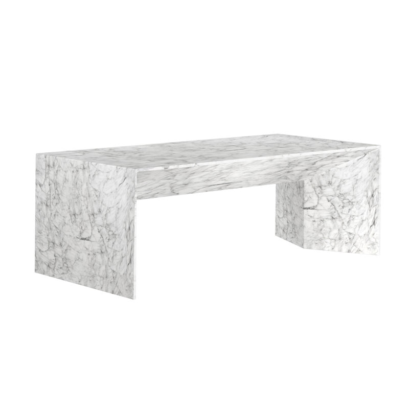 Nomad Coffee Table, White Marble