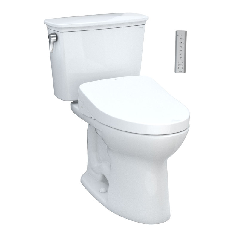 Drake® 1.28 GPF (Water Efficient) Elongated Two-Piece Toilet with Tornado Flush (Seat Included)