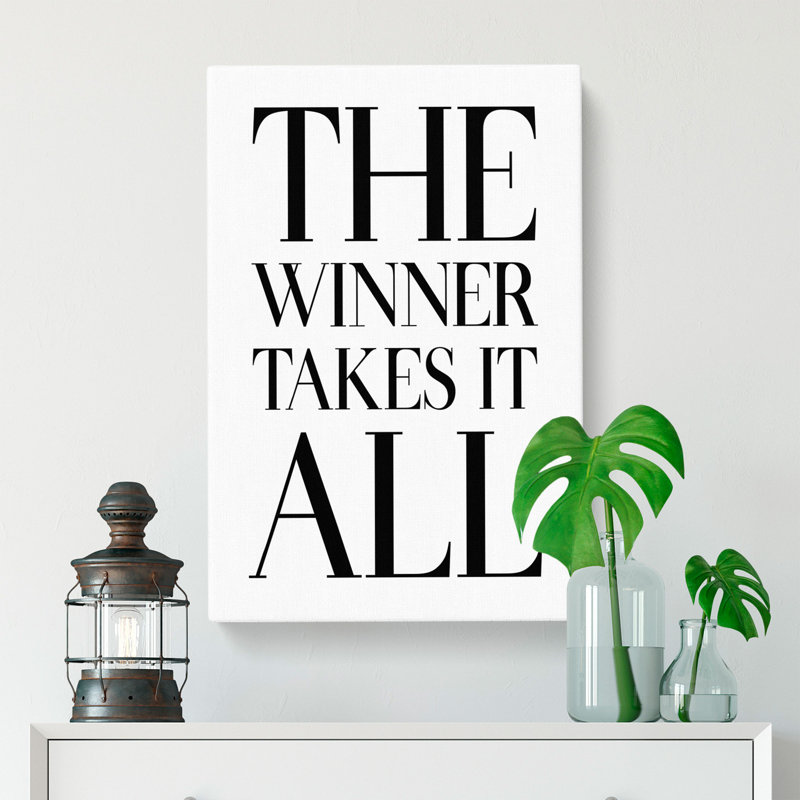 Winner Takes It All - Wrapped Canvas, 50cm H x 35cm W x 3cm D
