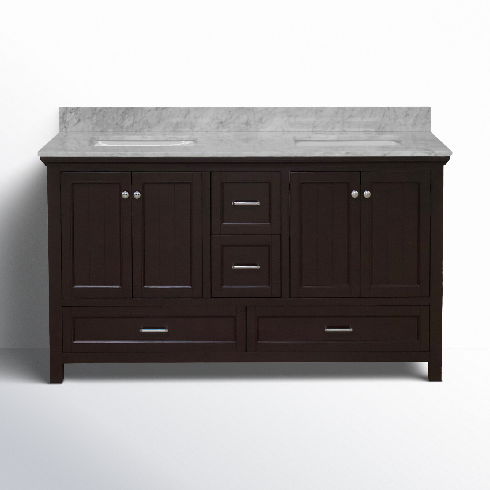 Maven 60'' Double Bathroom Vanity, Chocolate