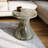 Orren Ellis Monia Marble Effect Stool with Brockway Concrete Industrial End Table for Living Room-1230671828