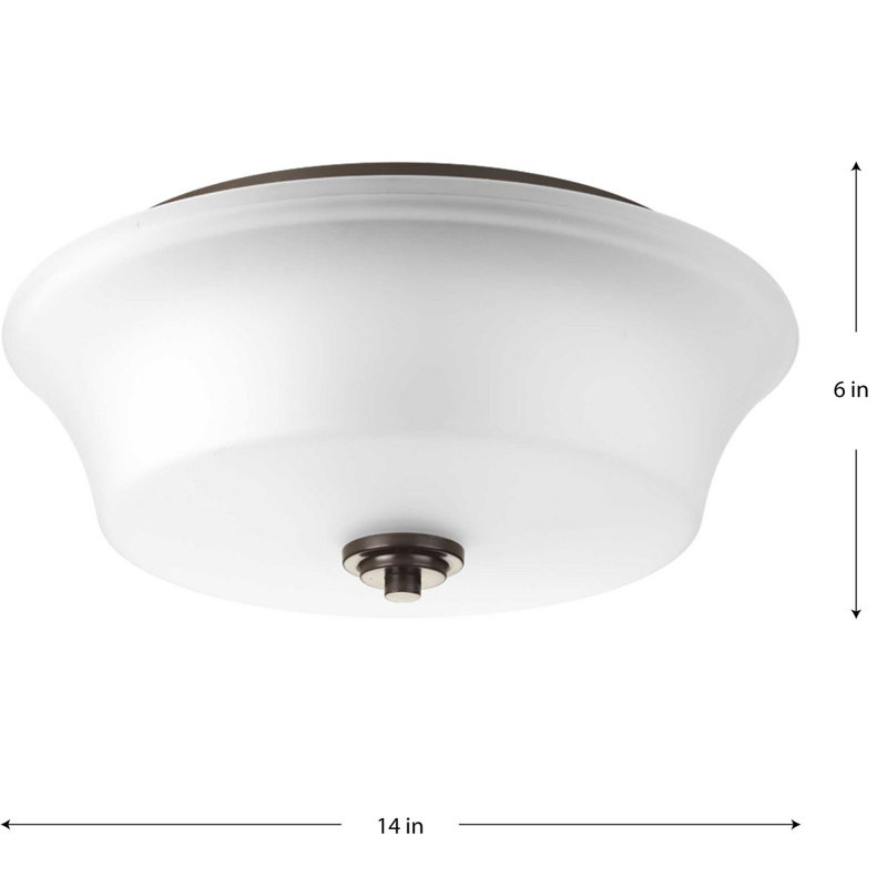 Tashina Glass Flush Mount, Antique Bronze