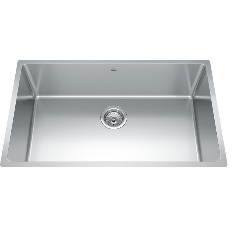 Évier de cuisine avec crépine à panier encastrable L 31 po x l 18 po Brookmore