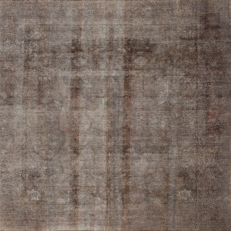 Tapis brun/gris traditionnel McTeer, Carré 8 pi