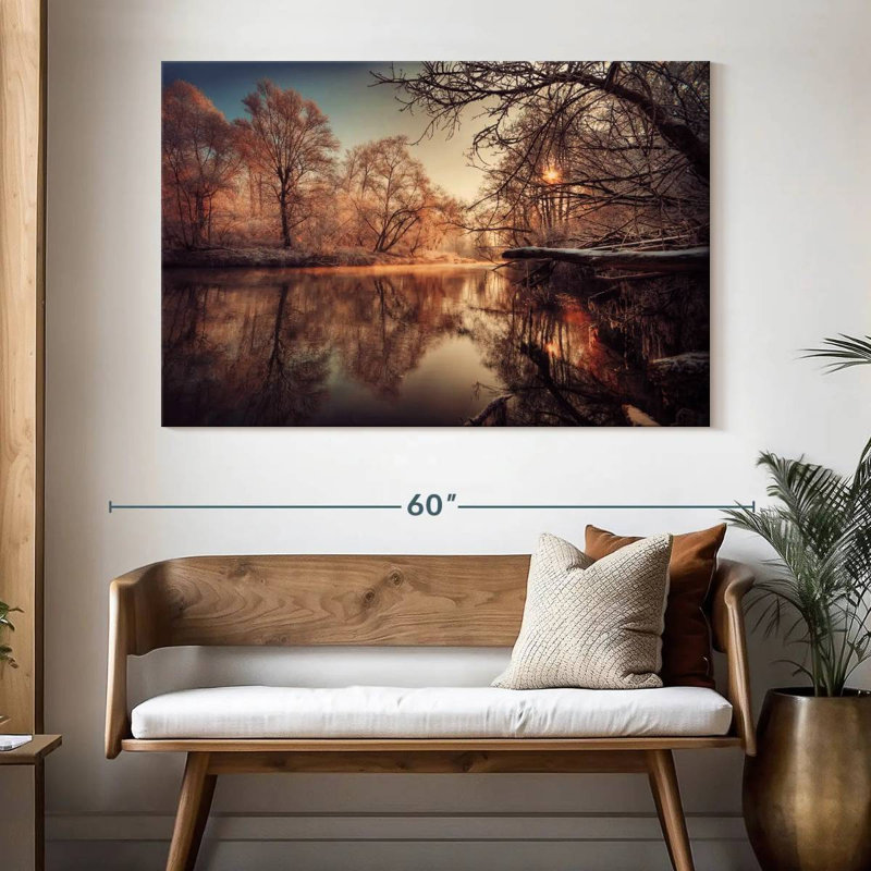 Rivière Alvord en hiver, H 34 po x l 51 po
