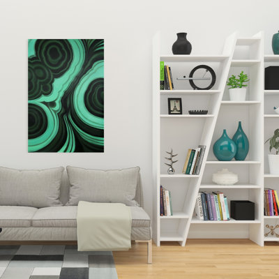 Malachite Stone - Green Retro Canvas Home Decor | Unique Art