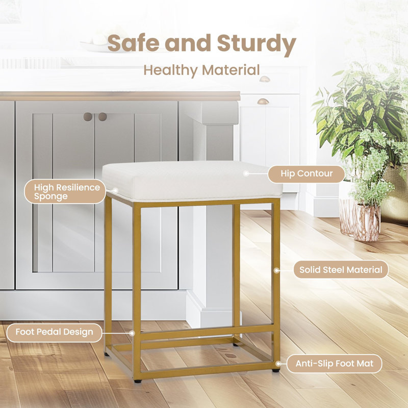 Counter Stool with Metal Frame
