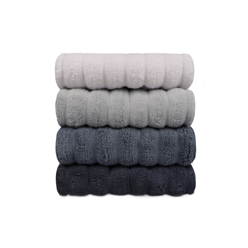 Ensemble de serviettes 4 pièces 100% coton, White/Gray/Anthracite/Light Gray