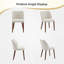 Ensemble de 4 chaises de salle à manger en lin / polyuréthane revêtu de polyuréthane avec dossier à oreilles-1021479084-1021479074